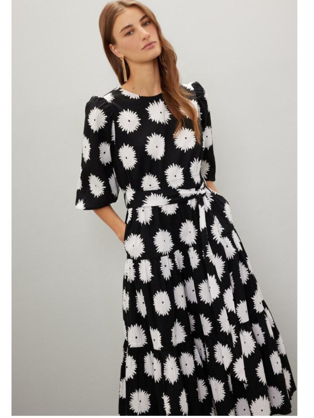 Kate Spade Pom Pom Floral Lawn Dress, Size: L - Picture 3 of 12